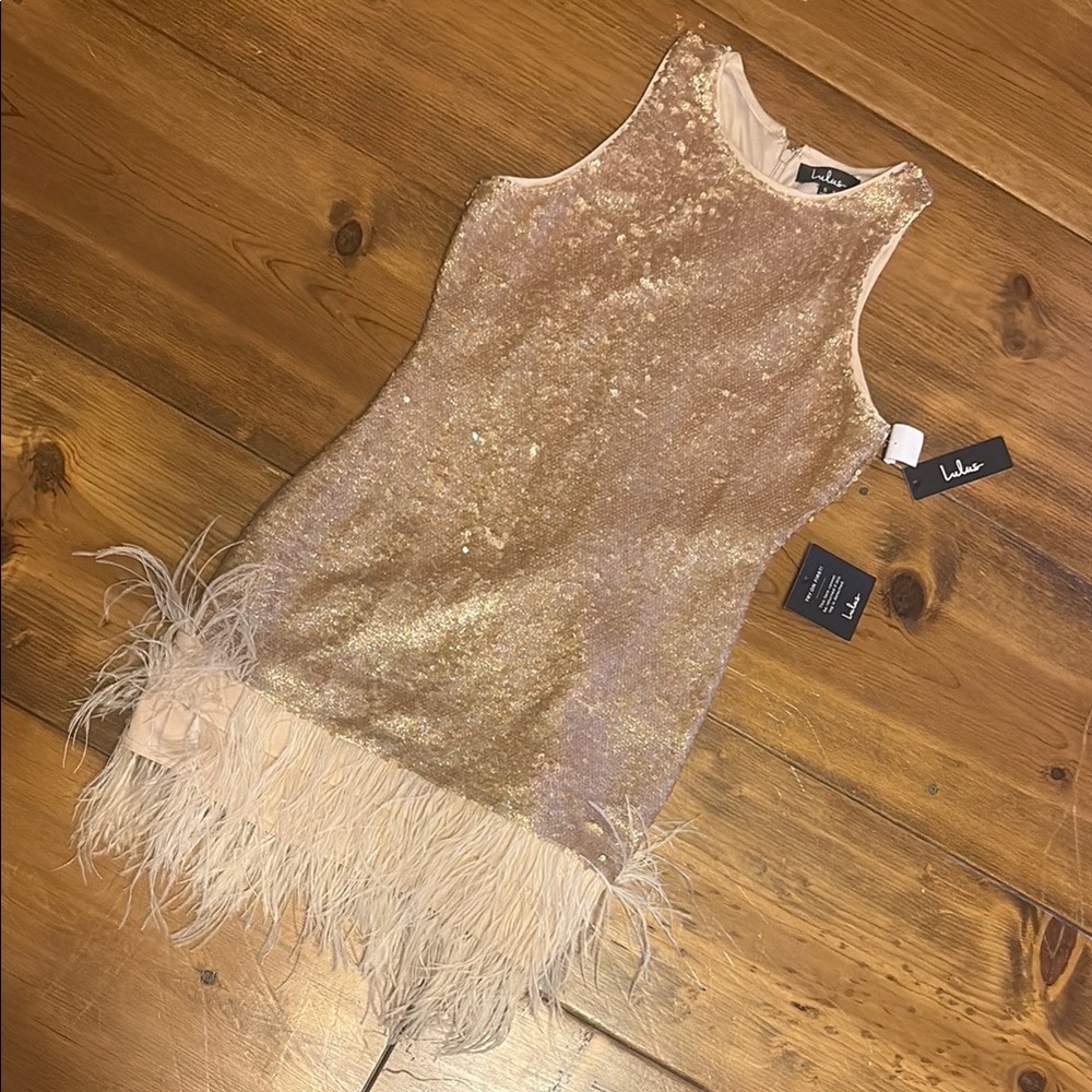 Lulu's Gold Sequin Mini Dress